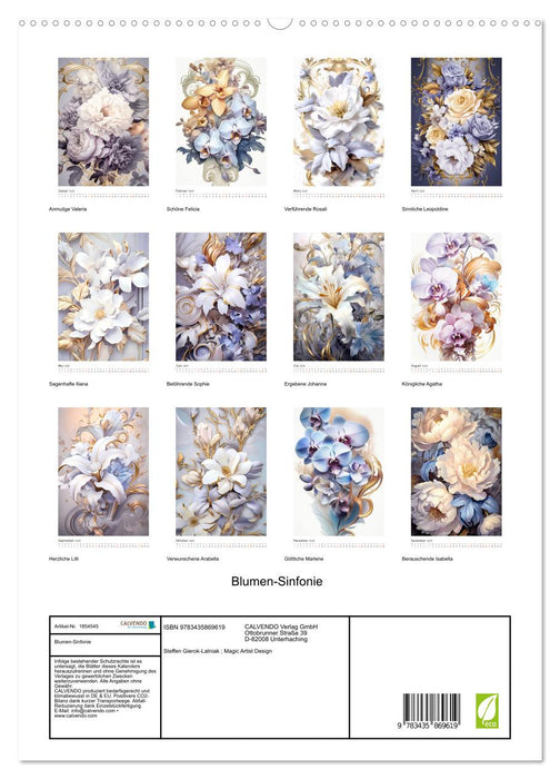 Blumen-Sinfonie (CALVENDO Premium Wandkalender 2025)