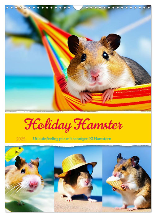 Holiday Hamster - Urlaubsfeeling pur mit sonnigen KI Hamstern (CALVENDO Wandkalender 2025)