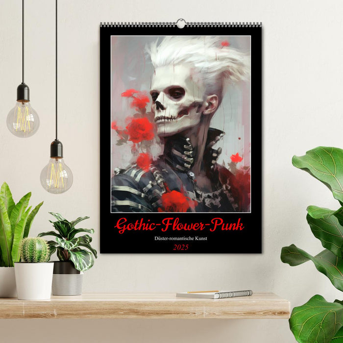 Gothic-Flower-Punk. Düster-romantische Kunst (CALVENDO Wandkalender 2025)