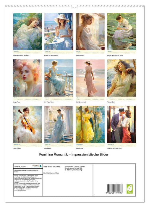 Feminine Romantik – Impressionistische Bilder (CALVENDO Premium Wandkalender 2025)