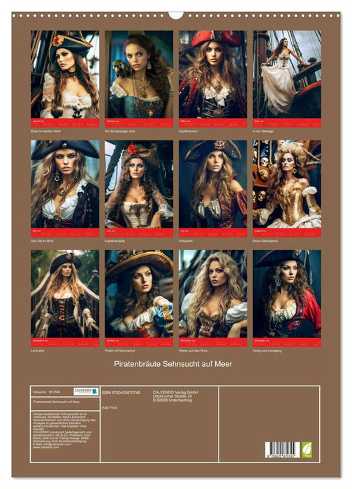 Piratenbräute Sehnsucht auf Meer (CALVENDO Wandkalender 2025)