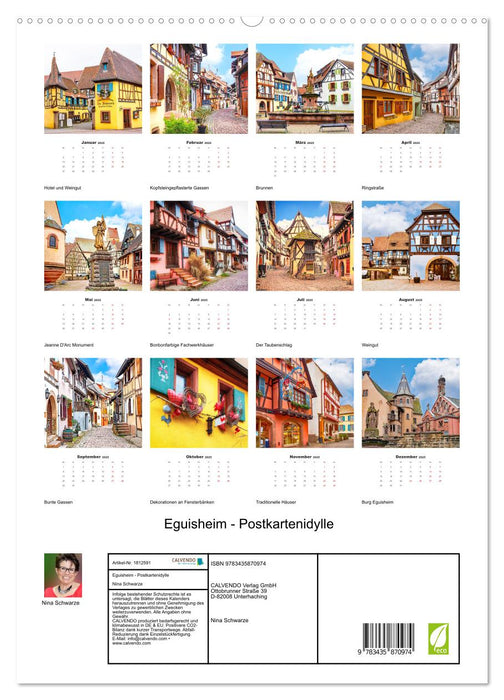 Eguisheim - Postkartenidylle (CALVENDO Premium Wandkalender 2025)