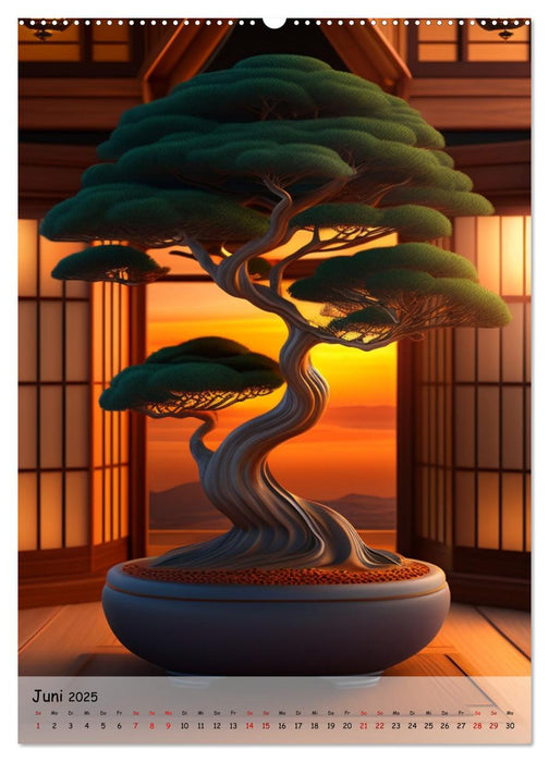 Bonsai Kunstwerke (CALVENDO Premium Wandkalender 2025)