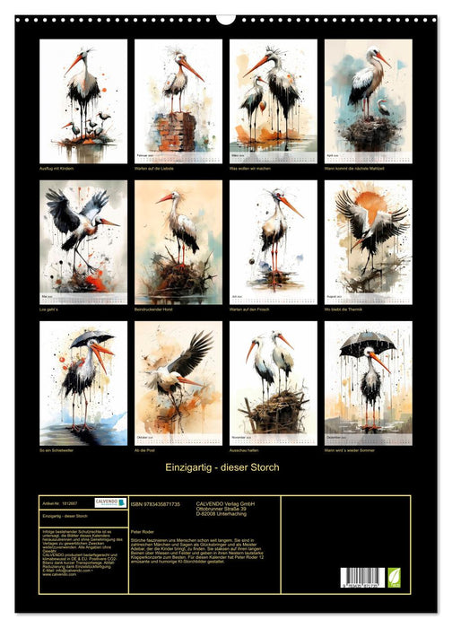 Einzigartig - dieser Storch (CALVENDO Wandkalender 2025)