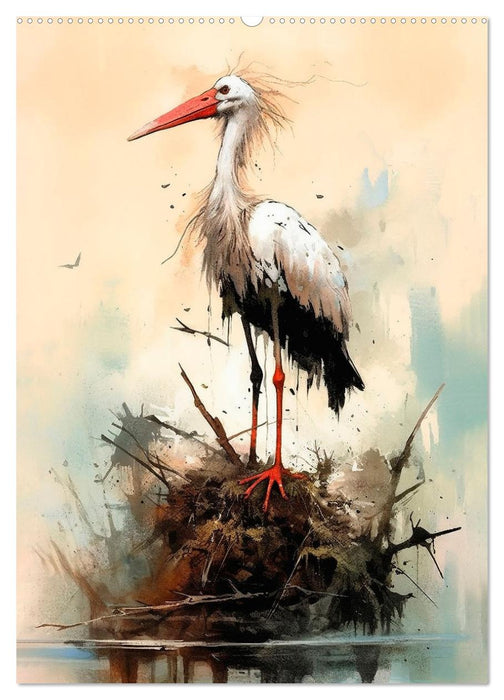 Einzigartig - dieser Storch (CALVENDO Wandkalender 2025)