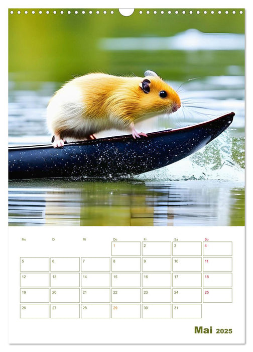 Adventure Hamster - Sportliche KI Hamster präsentieren den Abenteuer-Sport (CALVENDO Wandkalender 2025)