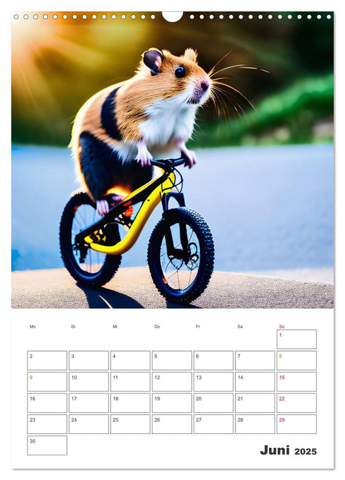 Adventure Hamster - Sportliche KI Hamster präsentieren den Abenteuer-Sport (CALVENDO Wandkalender 2025)