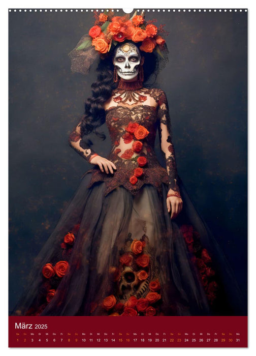 Dia de Muertos Kreative Porträts in Festanlehnung (CALVENDO Wandkalender 2025)