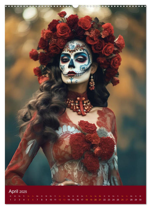 Dia de Muertos Kreative Porträts in Festanlehnung (CALVENDO Wandkalender 2025)