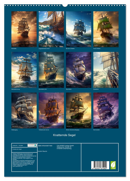 Knatternde Segel (CALVENDO Premium Wandkalender 2025)
