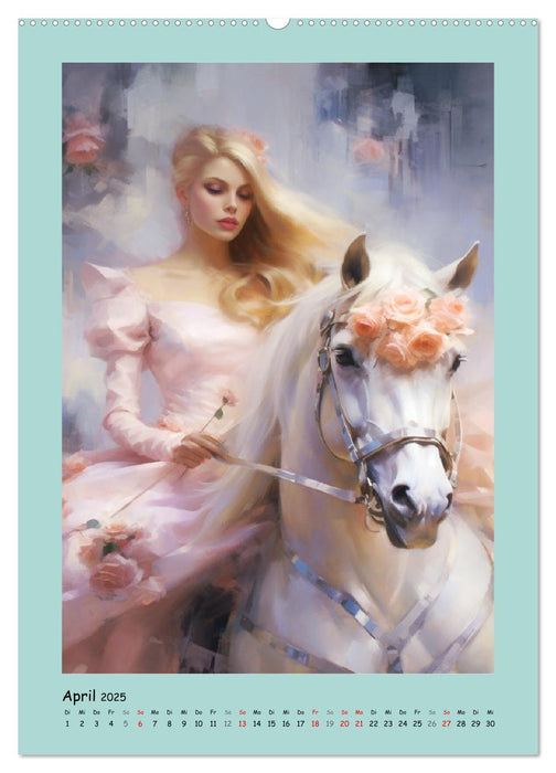 Zauberhafte Märchenillustrationen im Romantik-Stil (CALVENDO Premium Wandkalender 2025)