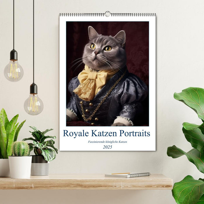 Royale Katzen Portraits (CALVENDO Wandkalender 2025)