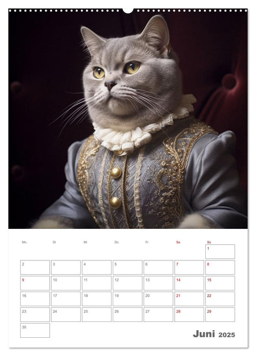 Royale Katzen Portraits (CALVENDO Wandkalender 2025)