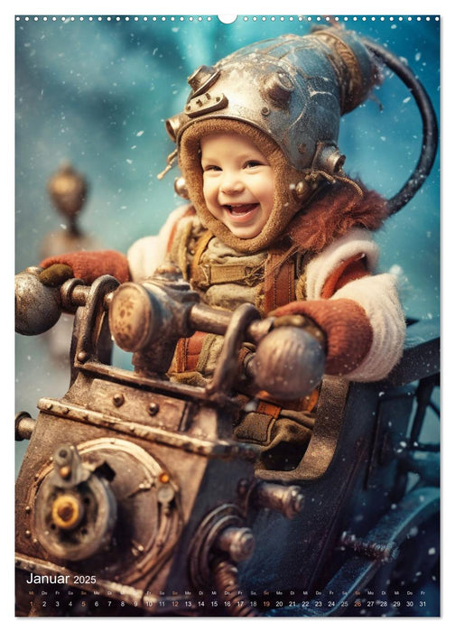 Steampunk Kinderwelt (CALVENDO Premium Wandkalender 2025)