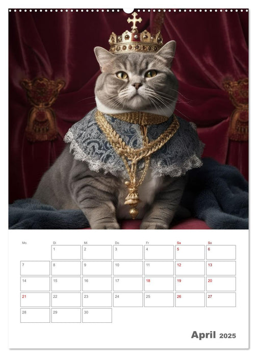 Royale Katzen Portraits (CALVENDO Premium Wandkalender 2025)