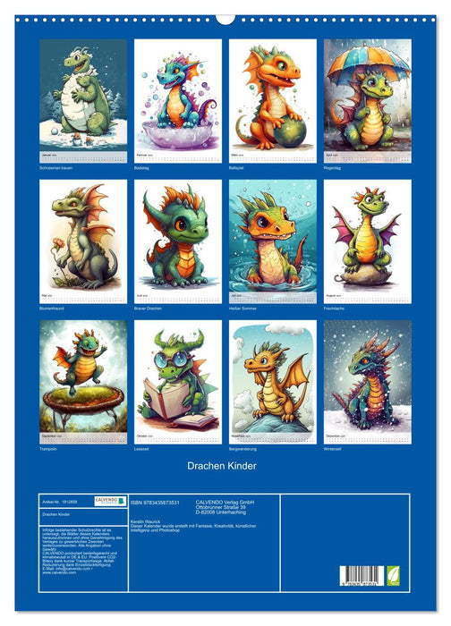 Drachen Kinder (CALVENDO Wandkalender 2025)