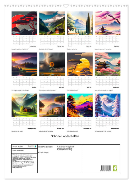 Schöne Landschaften (CALVENDO Wandkalender 2025)
