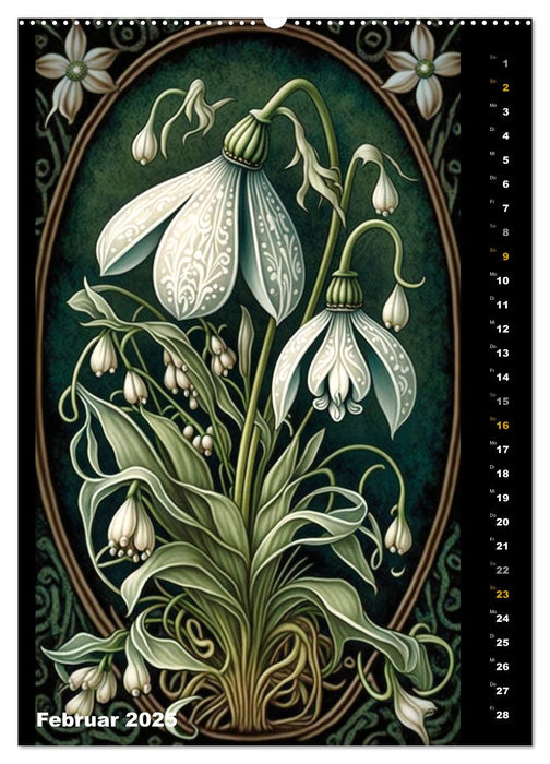 Jugendstil Blumen (CALVENDO Wandkalender 2025)