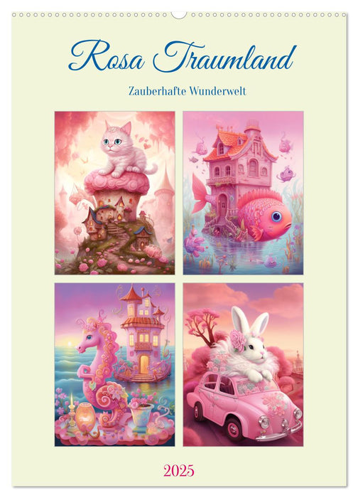 Rosa Traumland. Zauberhafte Wunderwelt (CALVENDO Wandkalender 2025)