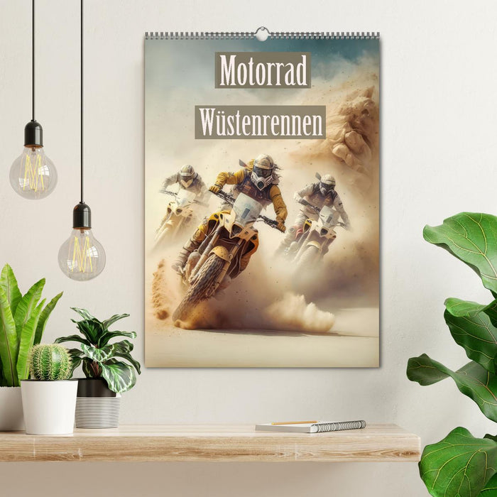 Motorrad Wüstenrennen (CALVENDO Wandkalender 2025)