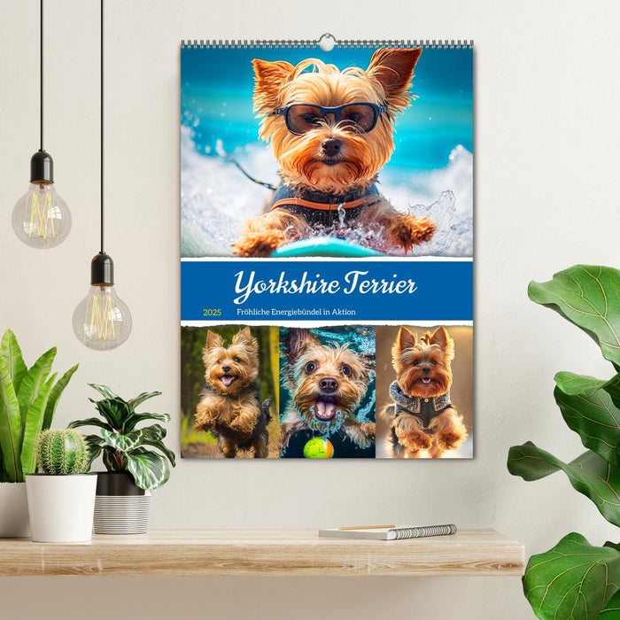 Yorkshire Terrier. Fröhliche Energiebündel in Aktion (CALVENDO Wandkalender 2025)