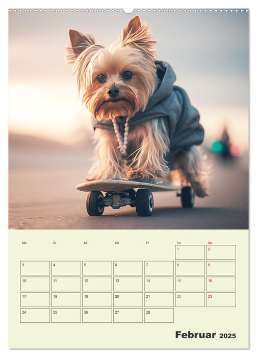 Yorkshire Terrier. Fröhliche Energiebündel in Aktion (CALVENDO Wandkalender 2025)