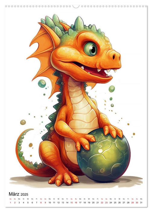 Drachen Kinder (CALVENDO Premium Wandkalender 2025)