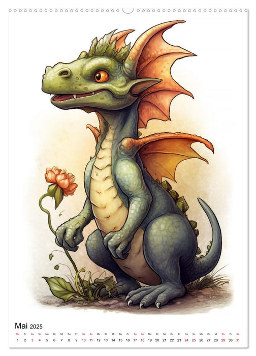 Drachen Kinder (CALVENDO Premium Wandkalender 2025)