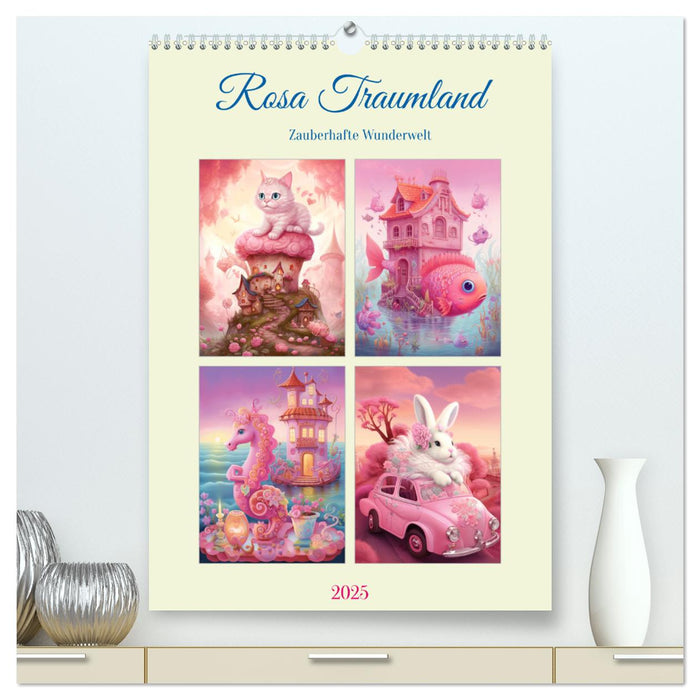 Rosa Traumland. Zauberhafte Wunderwelt (CALVENDO Premium Wandkalender 2025)