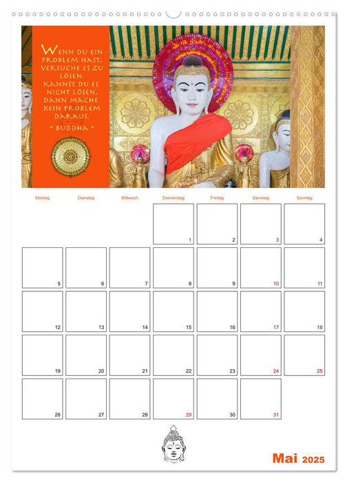 Buddhas Zitate und Weisheiten (CALVENDO Premium Wandkalender 2025)