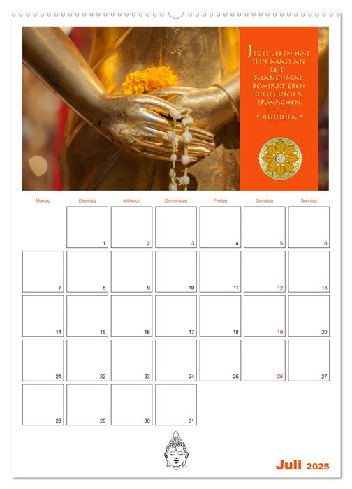 Buddhas Zitate und Weisheiten (CALVENDO Premium Wandkalender 2025)