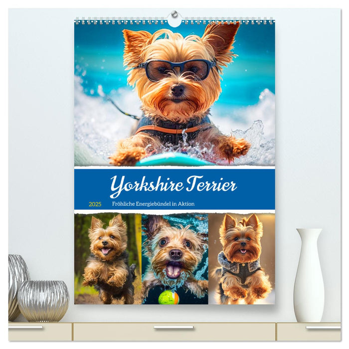 Yorkshire Terrier. Fröhliche Energiebündel in Aktion (CALVENDO Premium Wandkalender 2025)