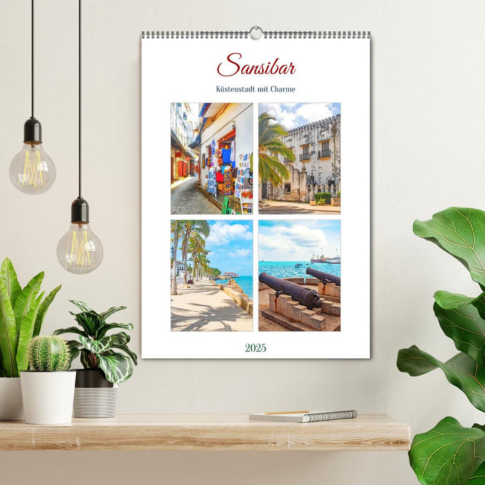 Sansibar - Küstenstadt mit Charme (CALVENDO Wandkalender 2025)