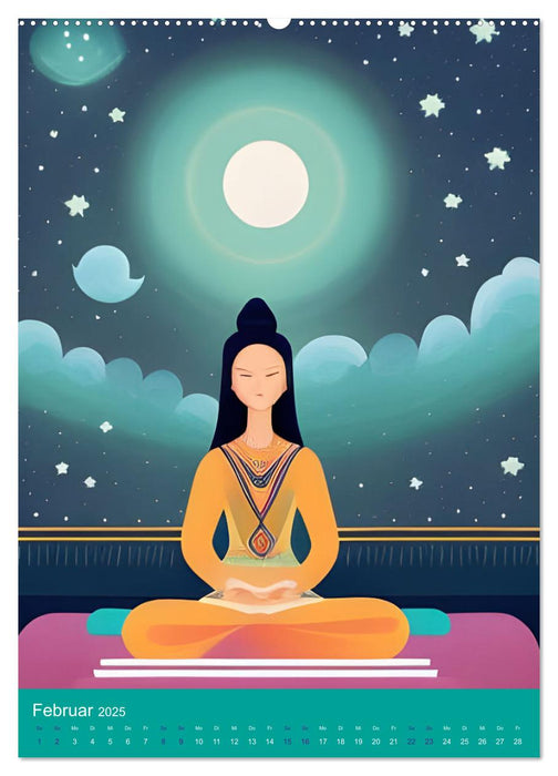 Meditation verbindet (CALVENDO Premium Wandkalender 2025)