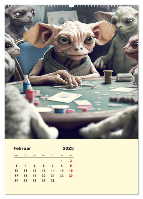 Kleine Gangster. Lustige Monster im Alltag (CALVENDO Wandkalender 2025)