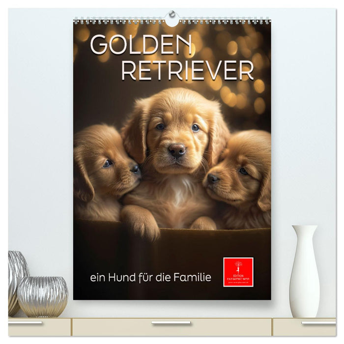 Golden Retriever - ein Hund für die Familie (CALVENDO Premium Wandkalender 2025)