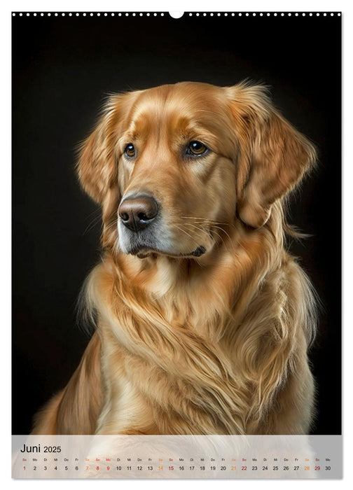 Golden Retriever - ein Hund für die Familie (CALVENDO Premium Wandkalender 2025)