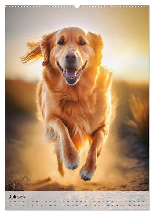 Golden Retriever - ein Hund für die Familie (CALVENDO Premium Wandkalender 2025)