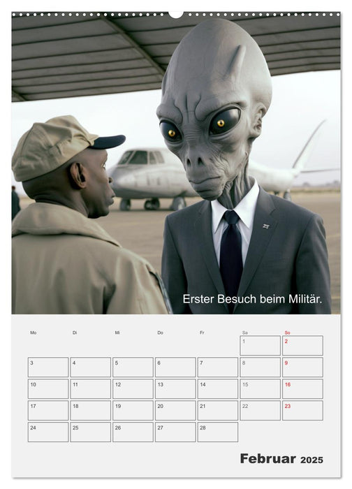 Aliens sind gelandet. Wie könnte diese Zukunftsvision für uns Menschen aussehen? (CALVENDO Wandkalender 2025)