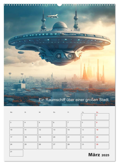 Aliens sind gelandet. Wie könnte diese Zukunftsvision für uns Menschen aussehen? (CALVENDO Wandkalender 2025)