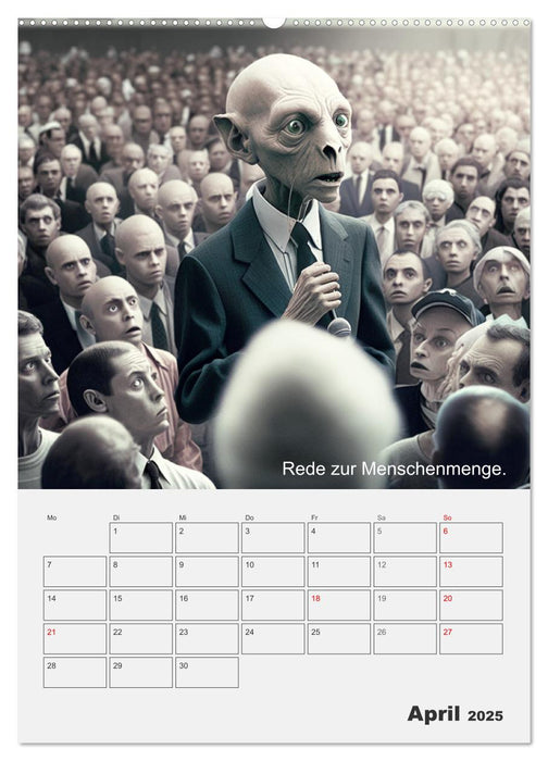 Aliens sind gelandet. Wie könnte diese Zukunftsvision für uns Menschen aussehen? (CALVENDO Wandkalender 2025)