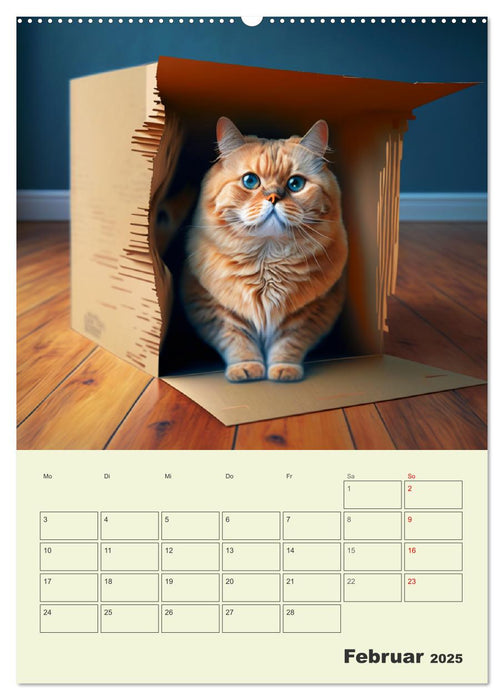 Jetzt ist die Katze aus dem Sack! Katzenspaß vom Feinsten! (CALVENDO Wandkalender 2025)