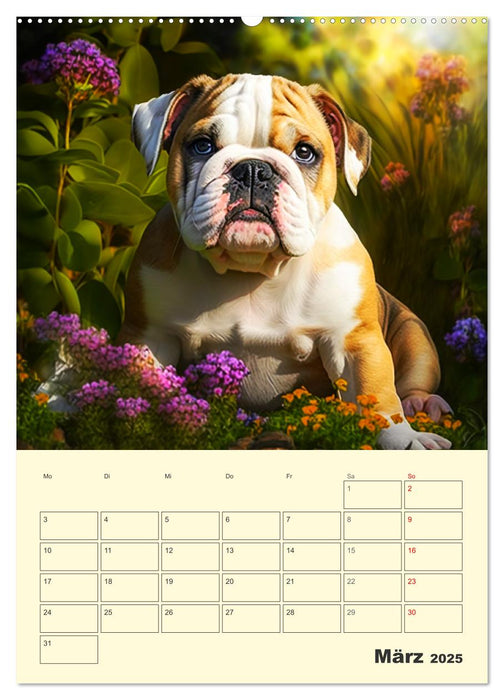 English Bulldogs. Fröhliche Dickköpfe mit Charakter (CALVENDO Wandkalender 2025)