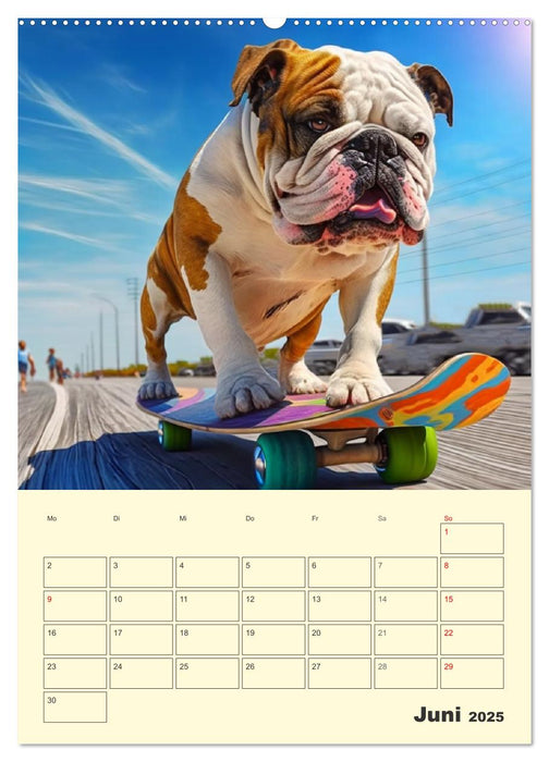 English Bulldogs. Fröhliche Dickköpfe mit Charakter (CALVENDO Wandkalender 2025)