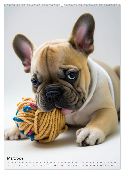 Französische Bulldogge - ein Hund für die Familie (CALVENDO Premium Wandkalender 2025)