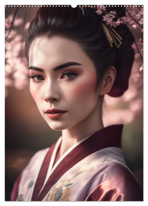 Wunderschöne Portraits Japanischer Geishas (CALVENDO Premium Wandkalender 2025)