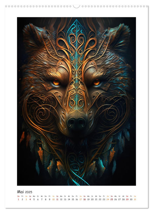 Magische Tiergesichter (CALVENDO Premium Wandkalender 2025)
