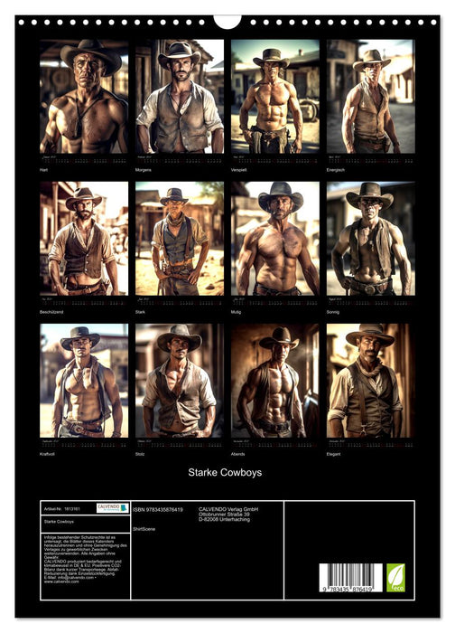 Starke Cowboys (CALVENDO Wandkalender 2025)