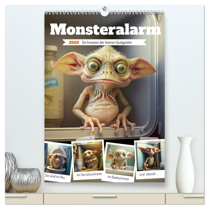 Monsteralarm. Die Invasion der kleinen Quälgeister (CALVENDO Premium Wandkalender 2025)