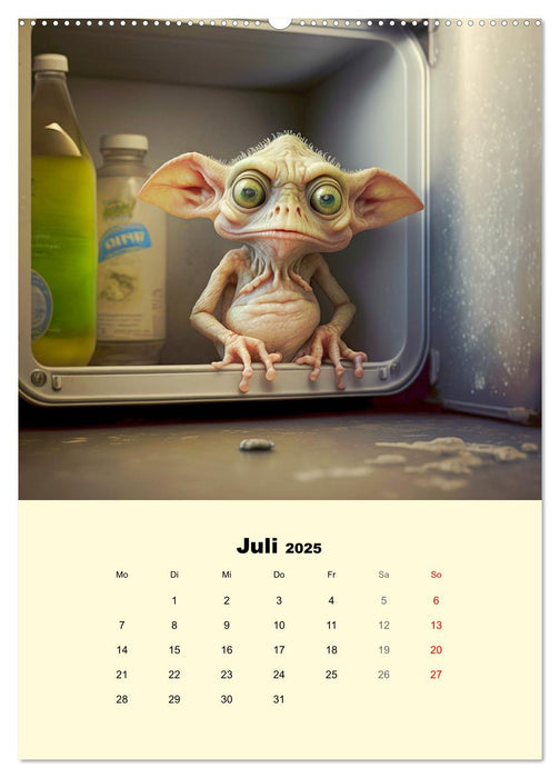 Monsteralarm. Die Invasion der kleinen Quälgeister (CALVENDO Premium Wandkalender 2025)